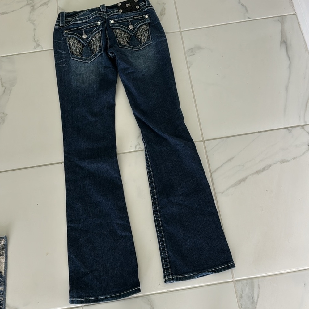 Miss me Boot cut Angel wing jeans like new - Picture 7 of 7